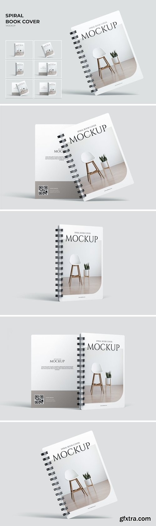 Spiral Book Cover Mockup NABH7ZQ