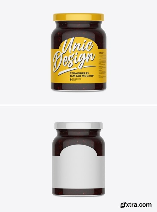 Strawberry Jam Jar Mockup X772J3M