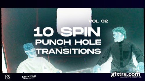 Videohive Punch Hole Spin Transitions Vol. 02 44940756