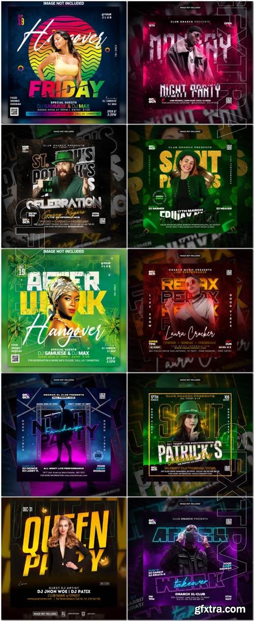 Flyer social media post, psd banner set vol 293