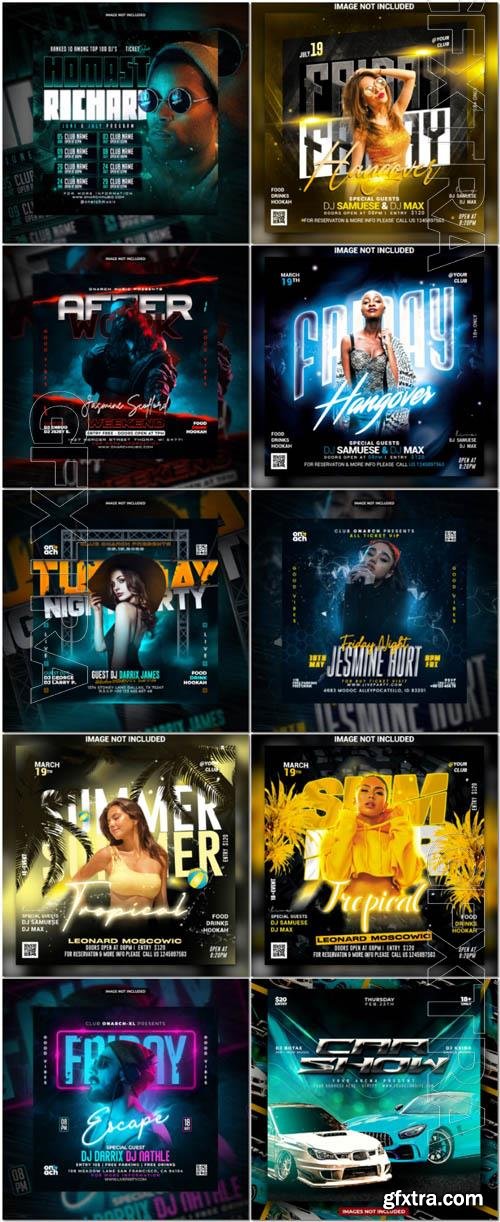 Flyer social media post, psd banner set vol 292