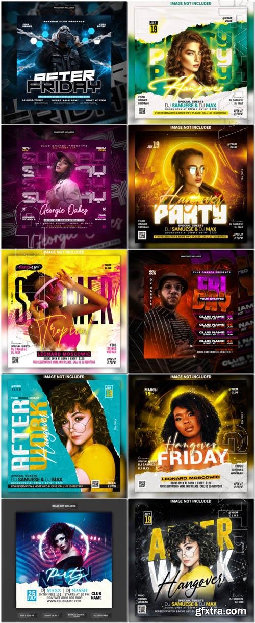 Flyer social media post, psd banner set vol 291