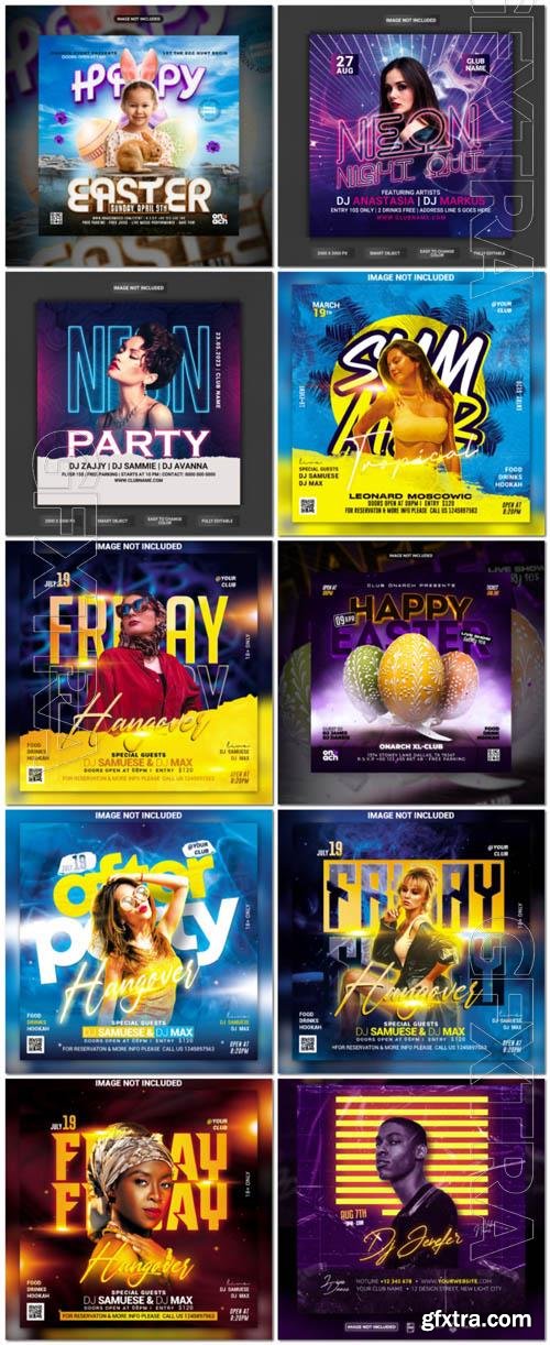 Flyer social media post, psd banner set vol 288