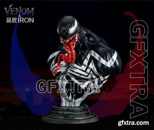 Venom Iron Bust &ndash; 3D Print Model