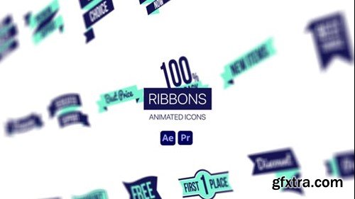 Videohive Ribbons Animated Icons 44952091