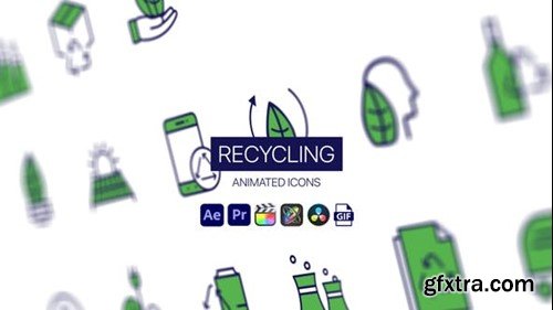 Videohive Recycling Animated Icons 44952077