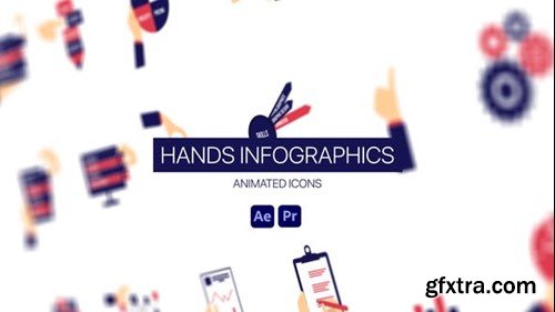 Videohive Hands Infographics Animated Icons 44951508