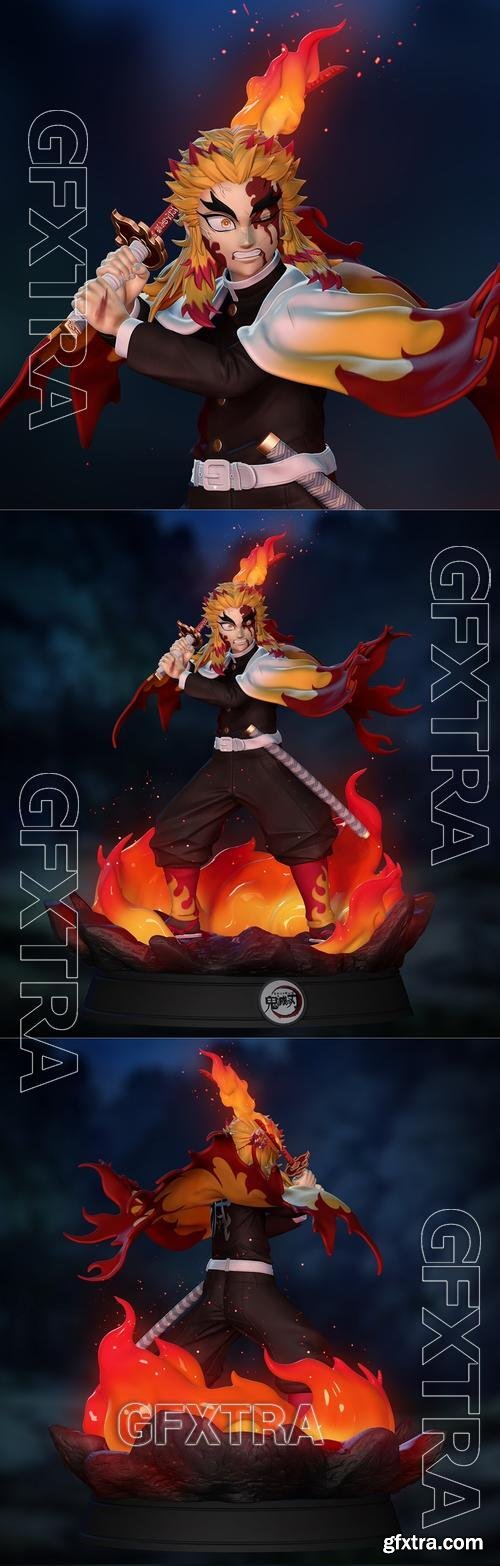 Kyojuro Rengoku - Demon Slayer - Kimetsu no Yaiba &ndash; 3D Print Model