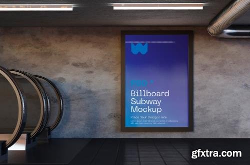 Advertisement in Subway Station Mockup 373387723