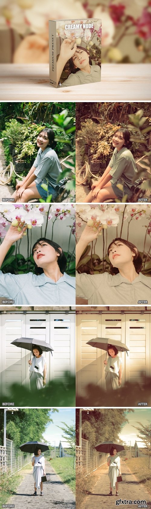 Creamy Nude Tones Lightroom Presets Pack 74JEMGD