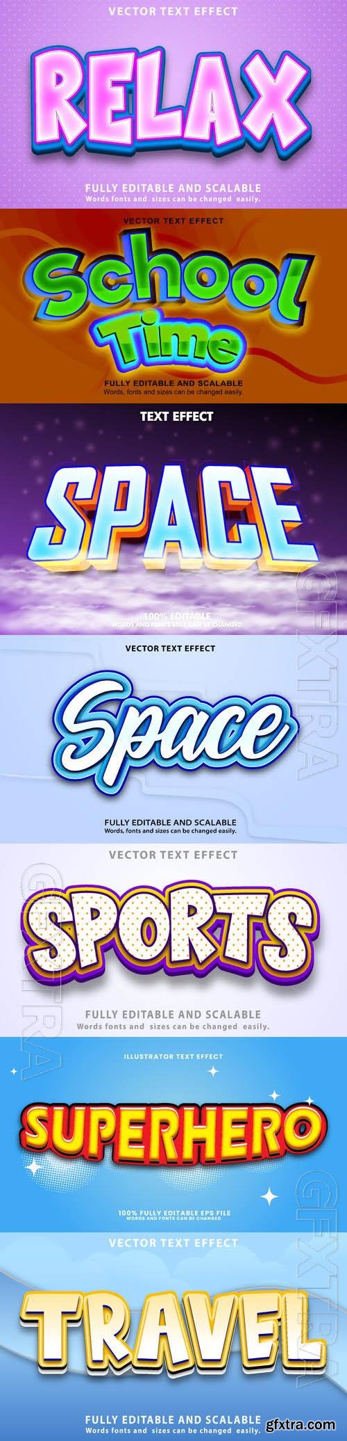 Vector 3d text editable, text effect font vol 173