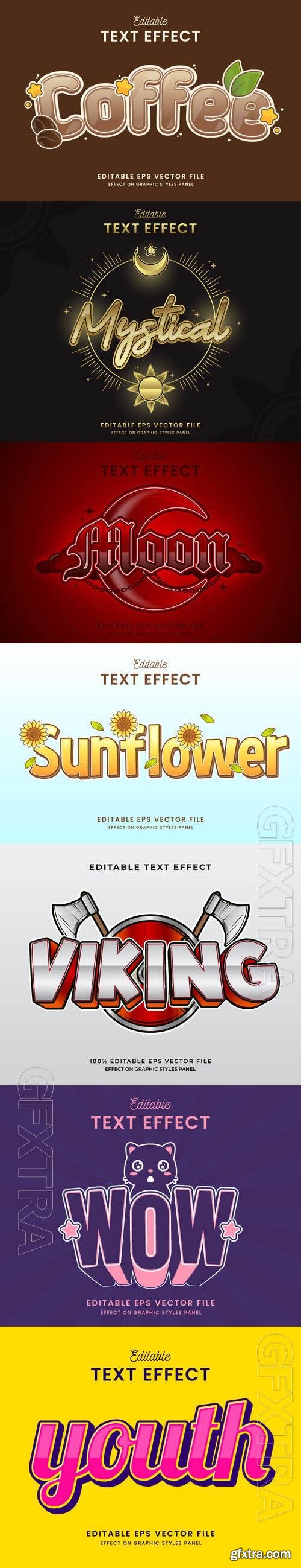 Vector 3d text editable, text effect font vol 170