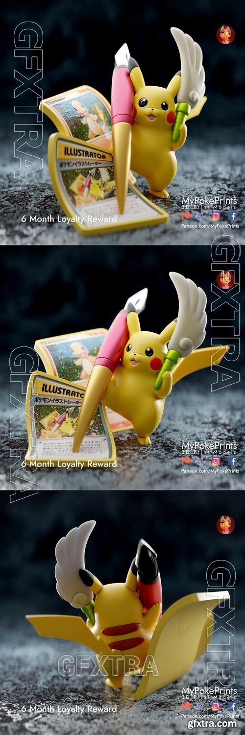 Illustrator Pikachu &ndash; 3D Print Model