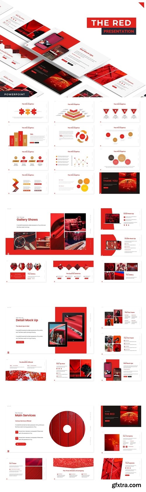 Our Red - Powerpoint,Keynote,Google Slides Template