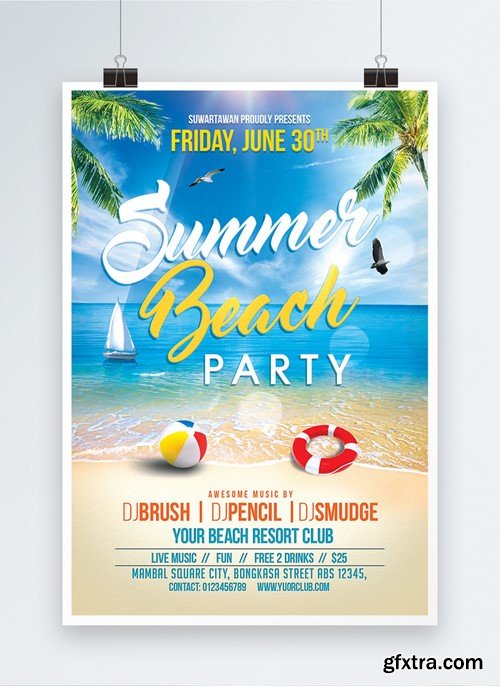 Stylish Summer Beach Party Template 450013398