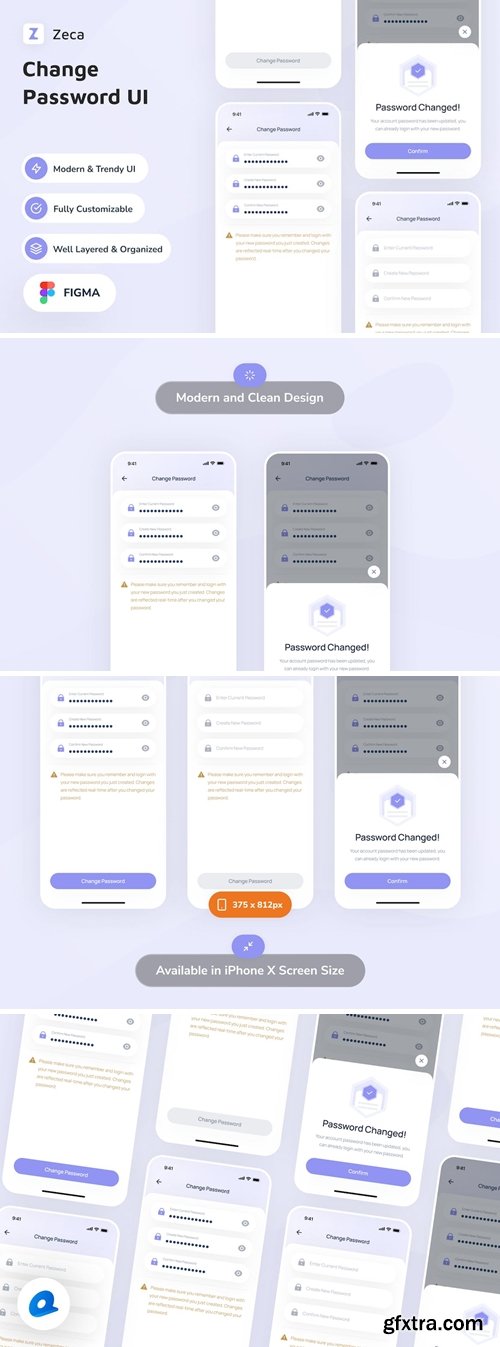 Zeca - Change Password App UI RXK375R