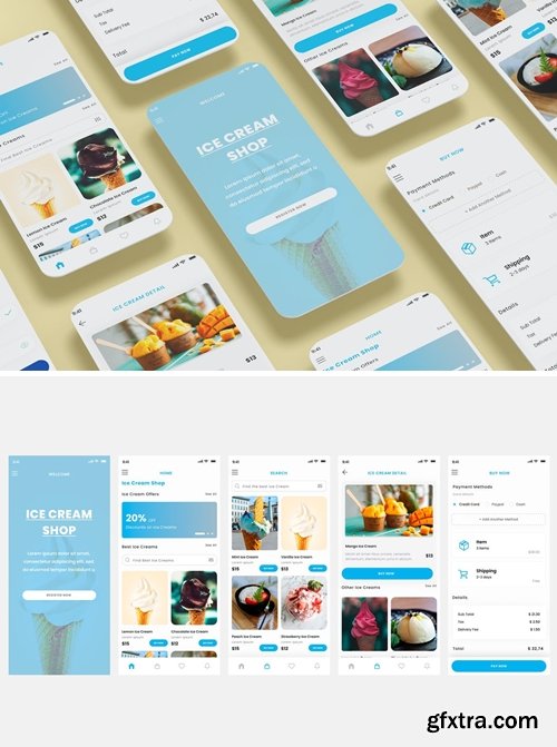 Ice Cream Ecommerce, Bakery Store &amp; Cake Shop App LS9TBRT