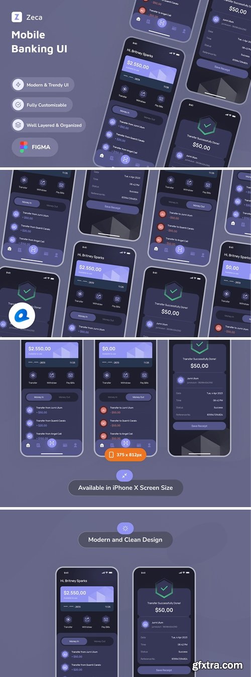 Zeca - Mobile Banking App UI Dark Mode QZZ6KWH