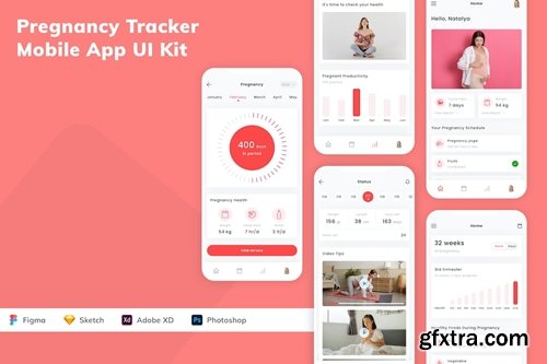 Pregnancy Tracker Mobile App UI Kit 87RDJQ9