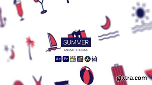 Videohive Summer Animated Icons 44952192