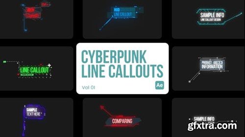 Videohive Cyberpunk Line Callouts for After Effects 44958073