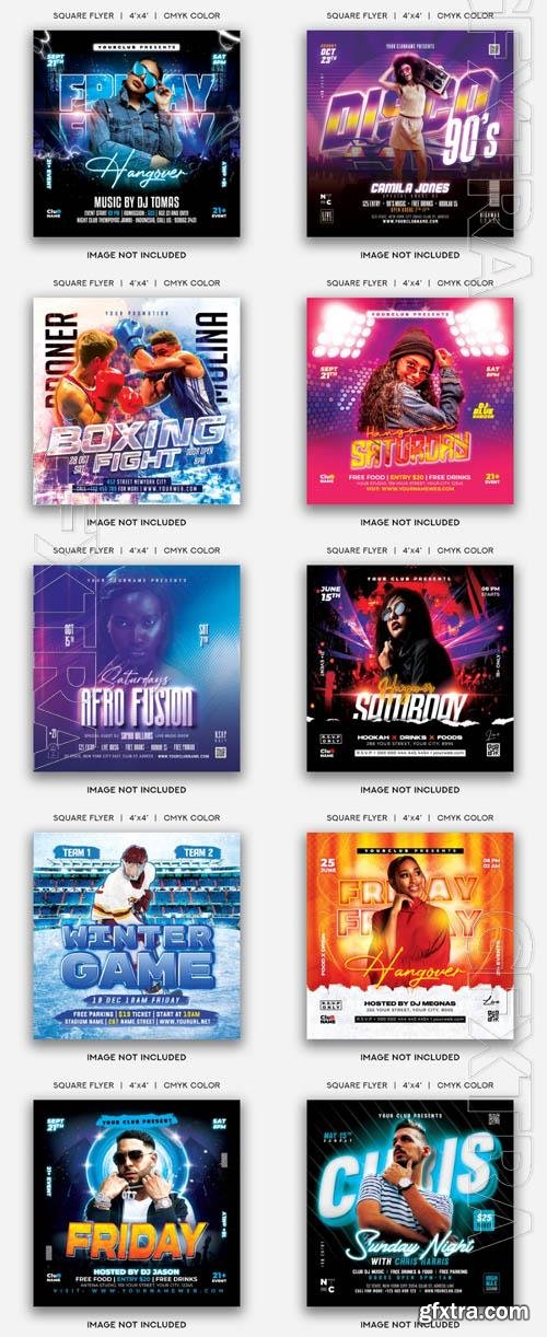 Flyer social media post, psd banner set vol 297