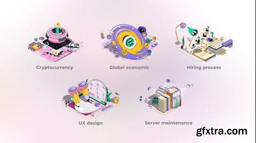 Videohive Server Maintenance - Isometric Illustration 44678525