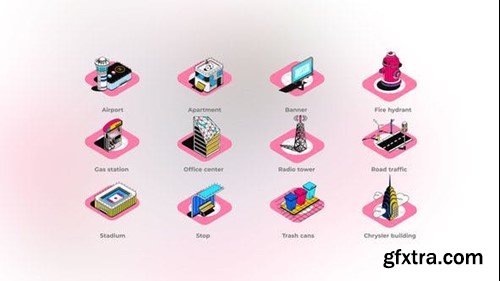 Videohive City - Isometric Icons 44942082