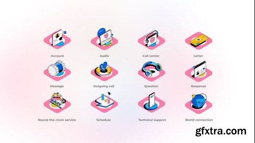 Videohive Support - Isometric Icons 44942165