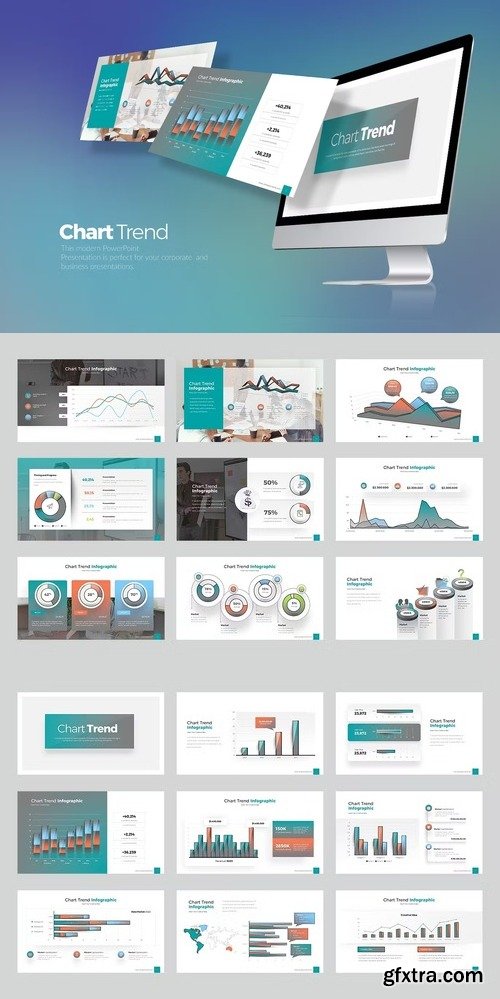 Chart Trend PowerPoint Presentations 36MX4PT