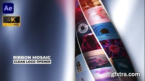 Videohive Ribbon Mosaic Photo logo opener 44948851