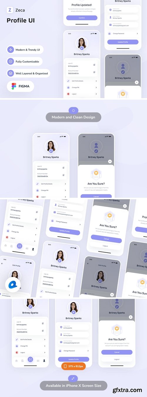 Zeca - Profile App UI Kit UP3VEJV