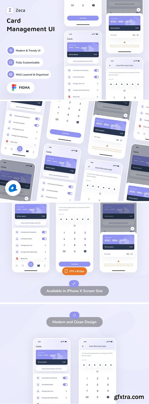 Zeca - Card Management App UI MRPAYNX