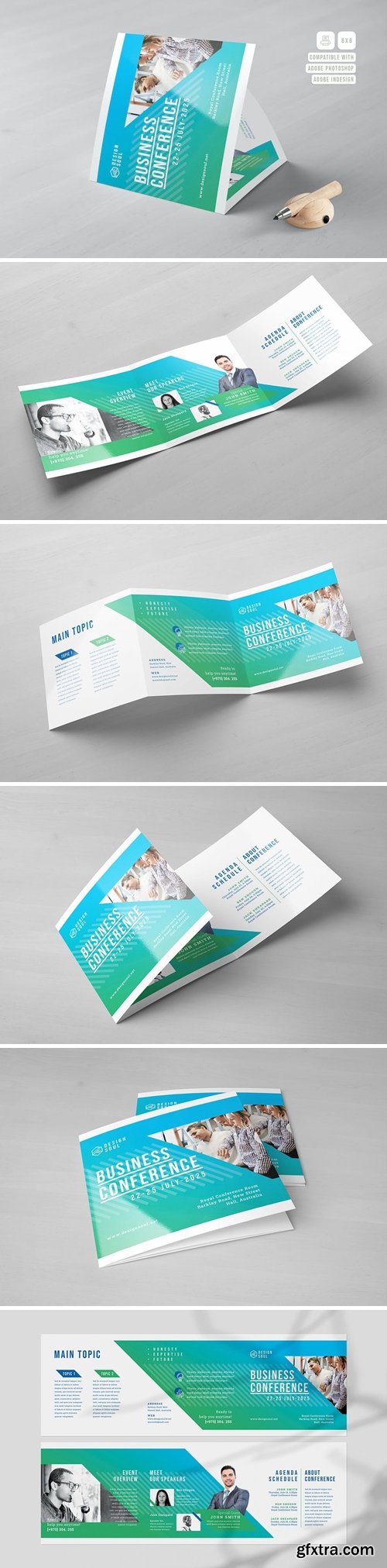 Conference Square Trifold Brochure 4HWJ9SN