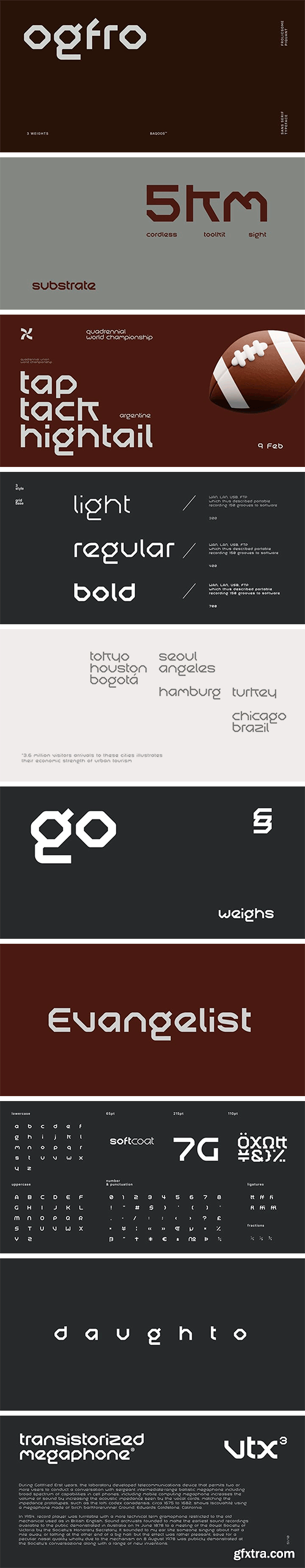 Ogfro Font Family