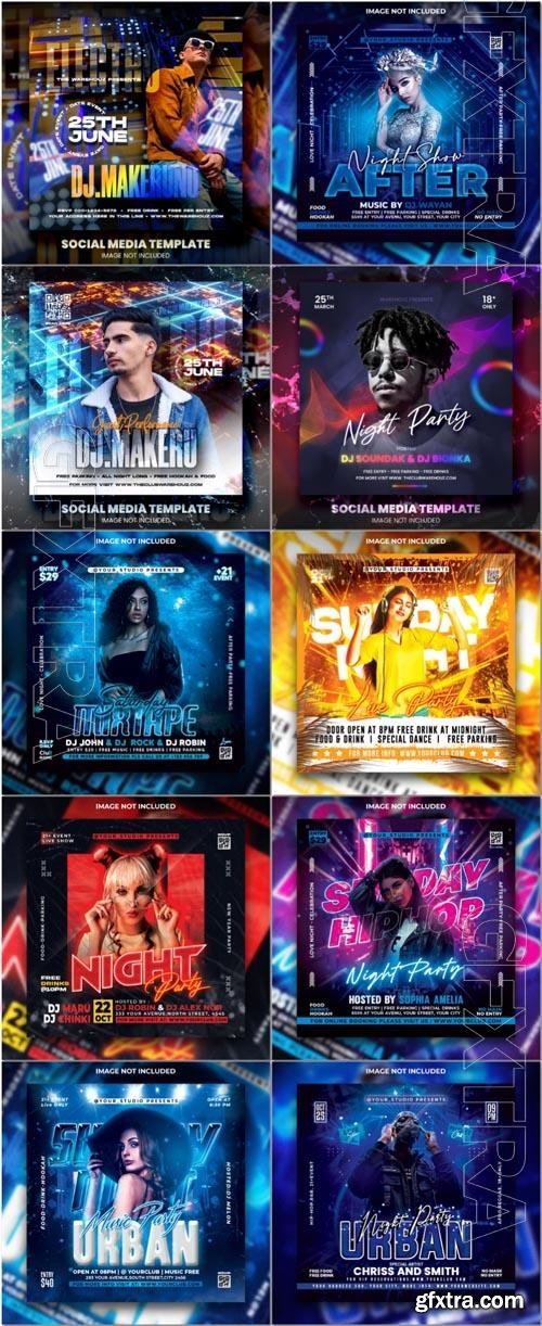 Flyer social media post, psd banner set vol 312