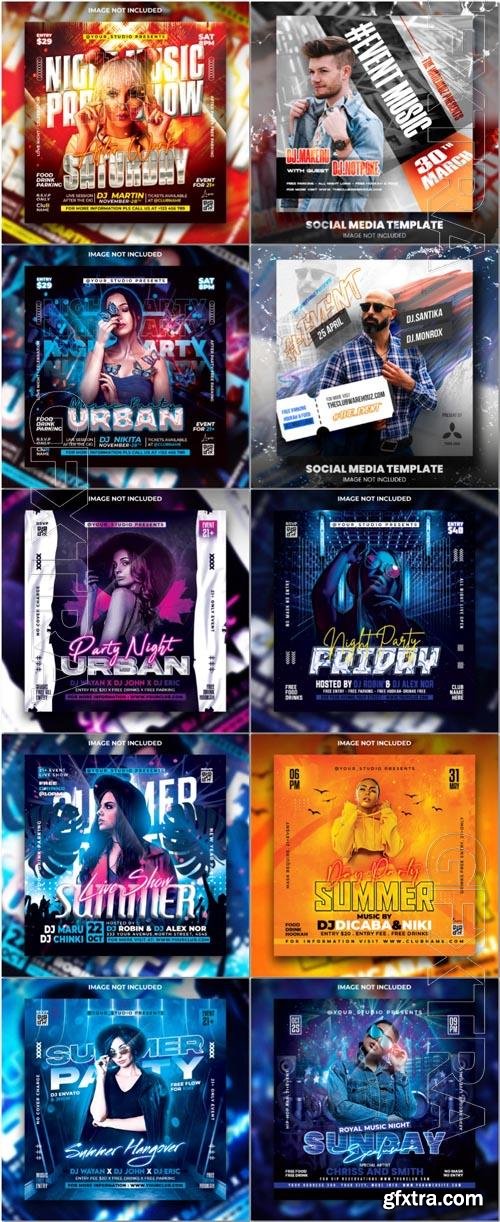 Flyer social media post, psd banner set vol 310