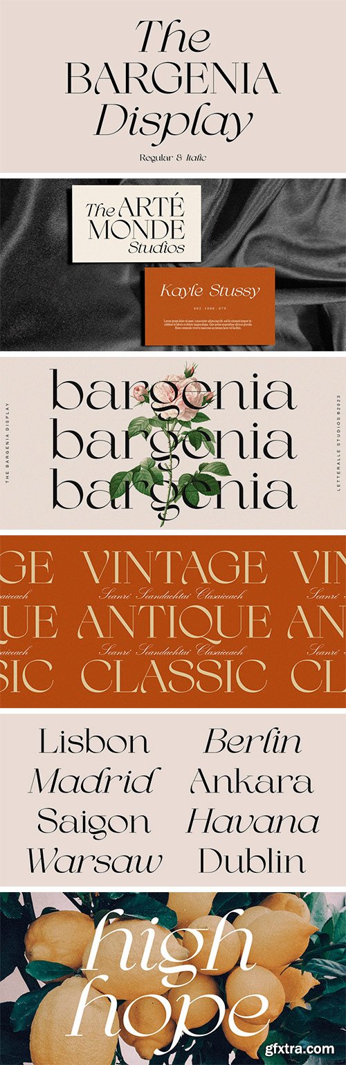 Bargenia Font Family