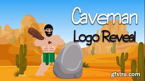 Videohive Funny Caveman Character Logo Reveal 26004457