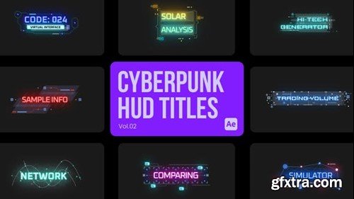 Videohive Cyberpunk Titles 02 for After Effects 45038027