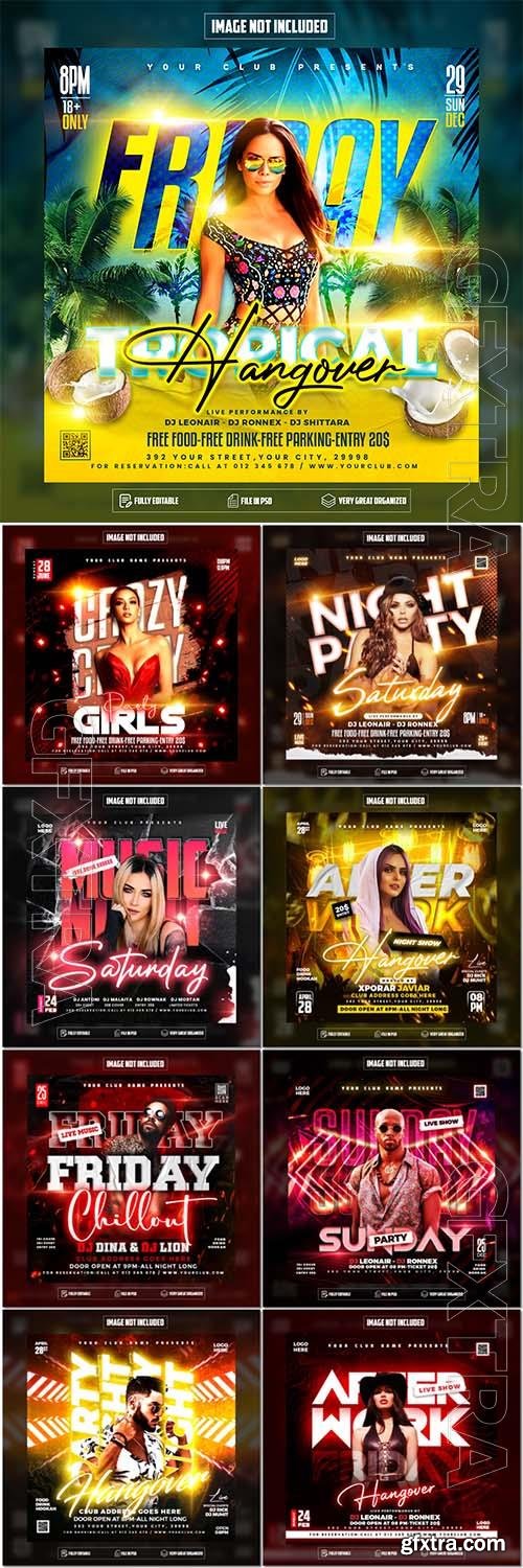 Flyer social media post, psd banner set vol 317