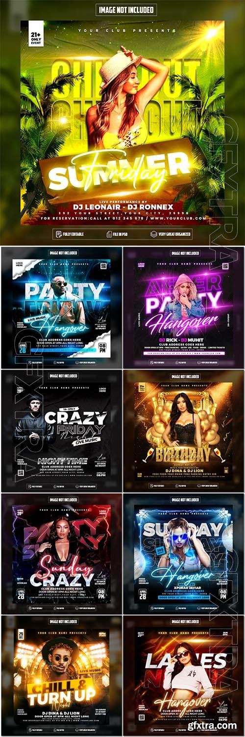 Flyer social media post, psd banner set vol 315