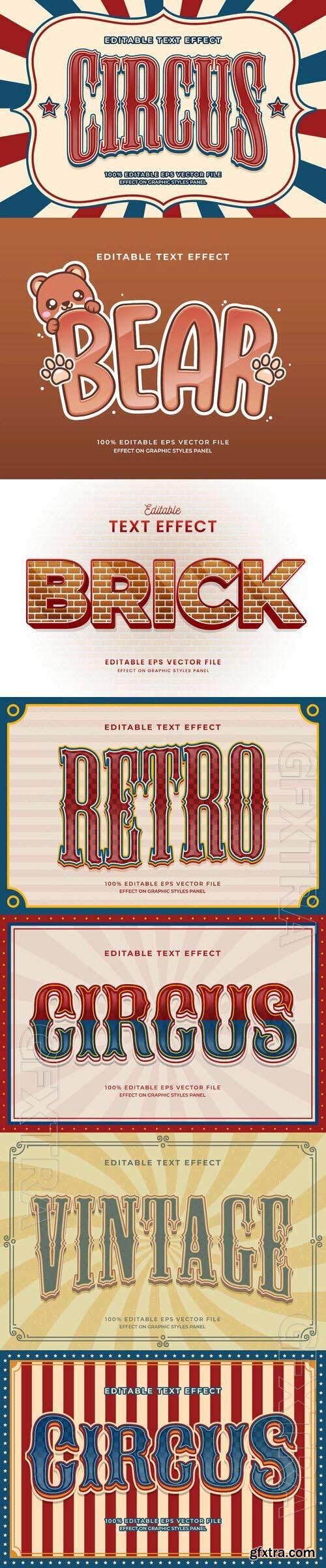 Vector 3d text editable, text effect font vol 186