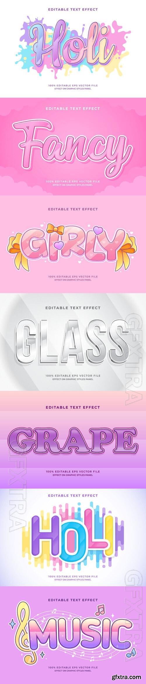 Vector 3d text editable, text effect font vol 181