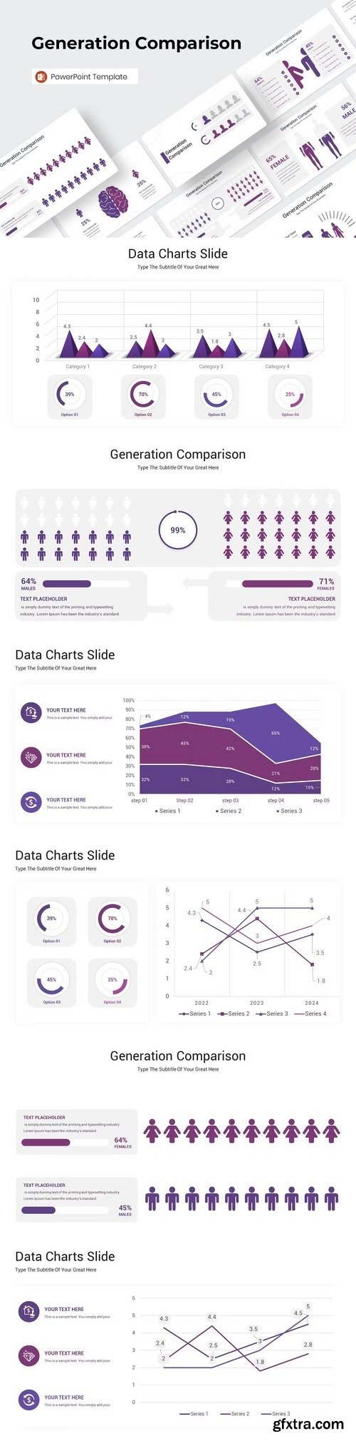 Generation Comparison PowerPoint Template T3UQBYV