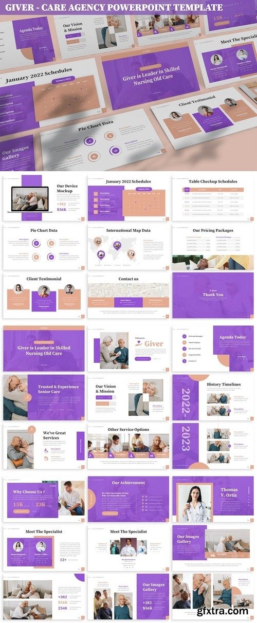 Giver - Nursing Home Powerpoint Template R8CY6M7