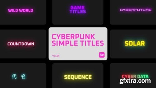 Videohive Cyberpunk Simple Title 01 for After Effects 45066830