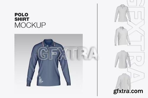 Long Sleeve Polo Shirt Mockup MP533KH