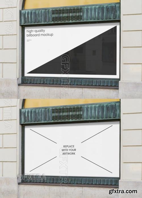 Window Wall Outdoor Advertising Poster Mockup 545787040