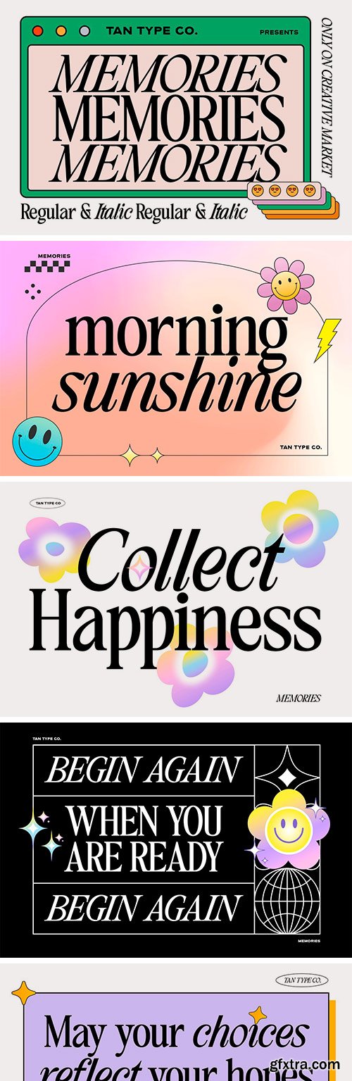 TAN - MEMORIES FONT